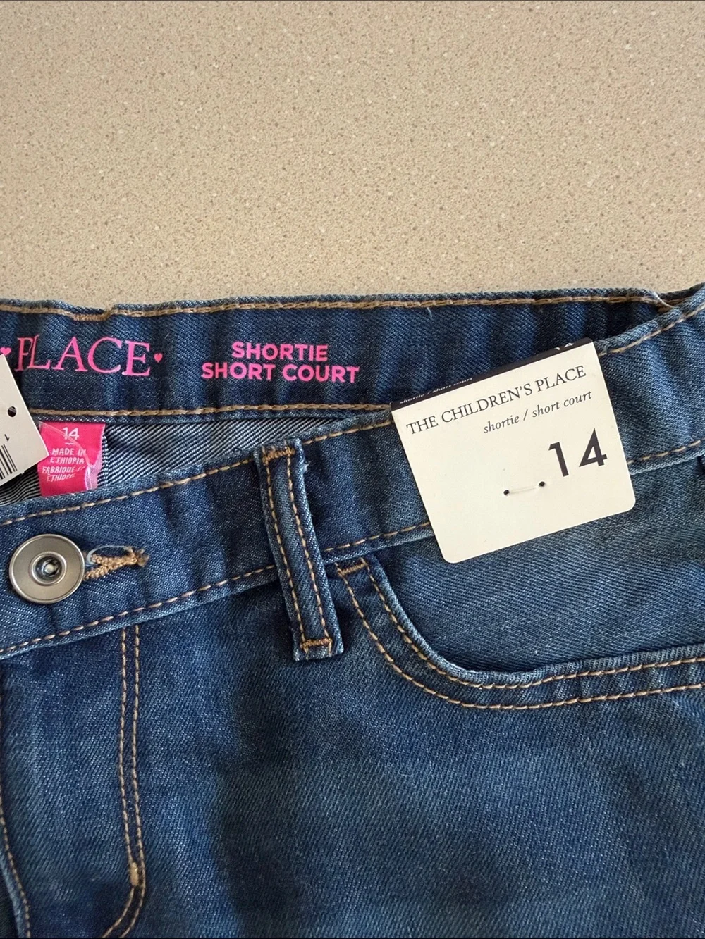 The Children's Place Dark Blue Denim Rolled-Cuff Shorts
